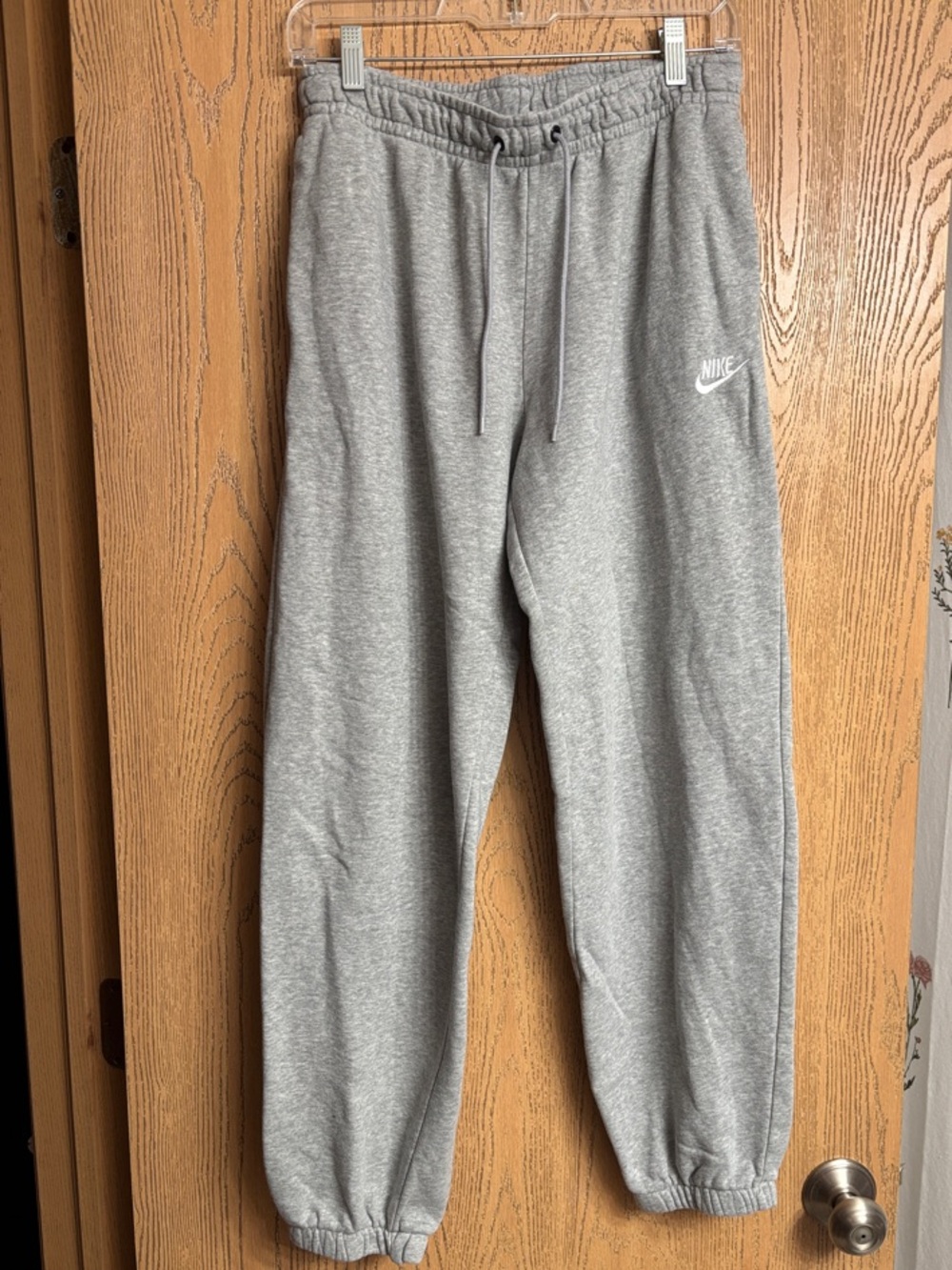 Nike Light Gray Fleece Jogger Sweatpants